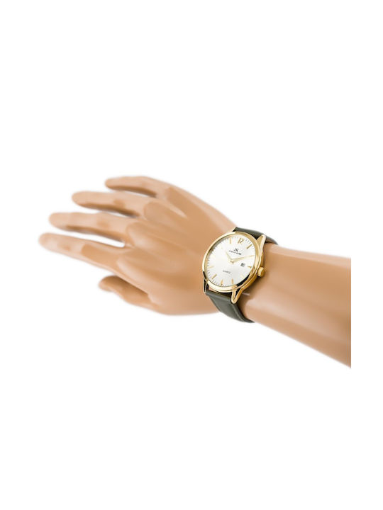Jordan Kerr Ανδρικό Ρολόι 39mm Μπαταρίας με Πράσινο / Πράσινο Δερμάτινο Λουράκι