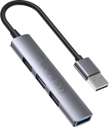 Unitek USB 2.0 3 Port Hub with USB-A Connection Gray