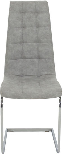 Darrell Dining Room Artificial Leather Chair Antique Grey 42x49x106cm
