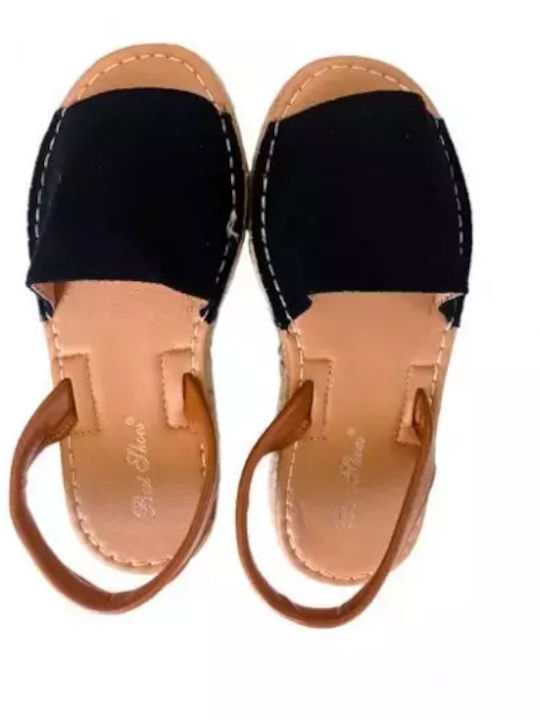 Flache Sandalen für Damen in Schwarz Farbe