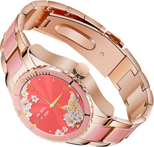 Rubicon Rnce82 Stainless Steel Smartwatch με Παλμογράφο (Πολύχρωμο)