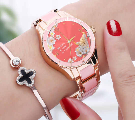 Rubicon Rnce82 Stainless Steel Smartwatch με Παλμογράφο (Πολύχρωμο)