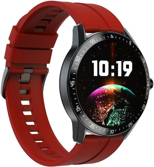 G.Rossi SG012D 45mm Smartwatch mit Pulsmesser (Rot)