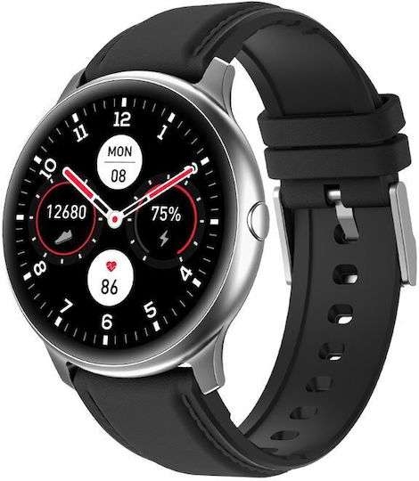 G.Rossi SG003A 45mm Smartwatch mit Pulsmesser (Schwarz)