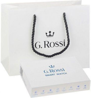 G.Rossi 45mm Smartwatch με Παλμογράφο (Μαύρο)