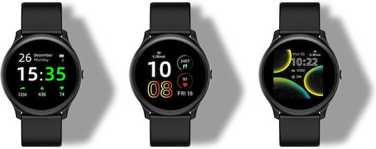 G.Rossi 45mm Smartwatch με Παλμογράφο (Μαύρο)