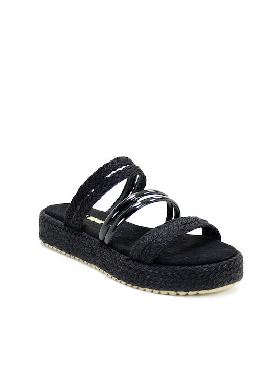 After Hour Women's Flat Sandals Flatforms in Black Color