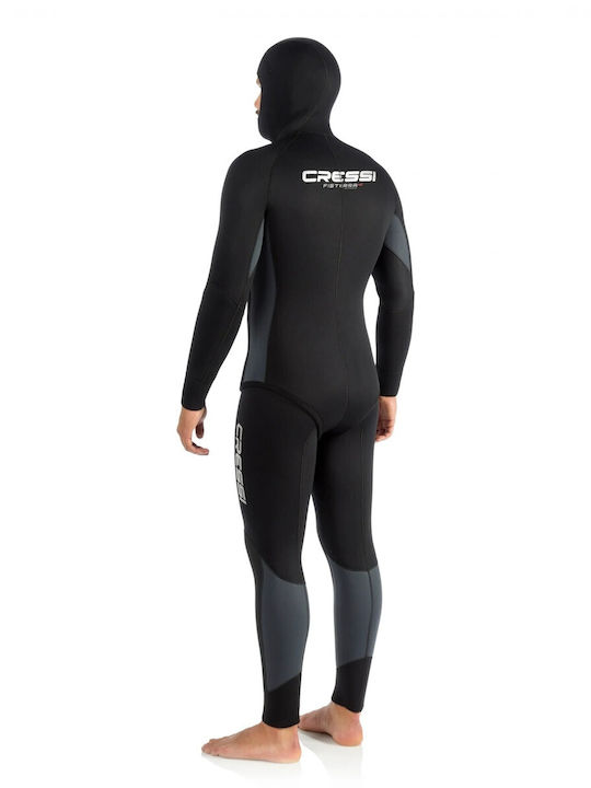 CressiSub Fisterra Divisible Wetsuit Shaved for Speargun Black 9mm
