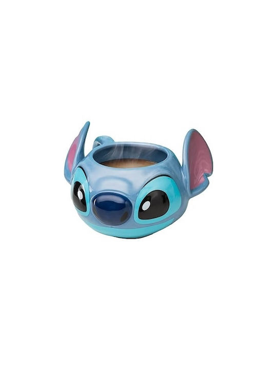 3d Becher Keramik Blau 400ml