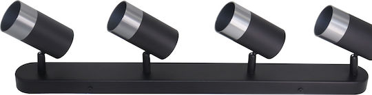 Lightex Monos Spot cu Soclu GU10 în Culoare Negru Lightex Monos Spot cu Soclu GU10 în Culoare Negru