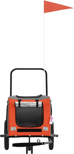 vidaXL Cosul pentru transport câine până la 30kg Portocaliu M122xL53xA52cm.