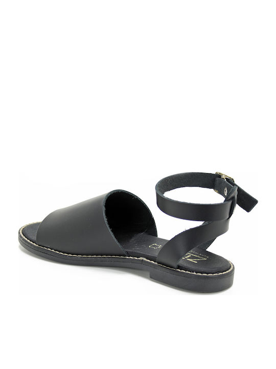 Women's Flat Sandals in Black Color