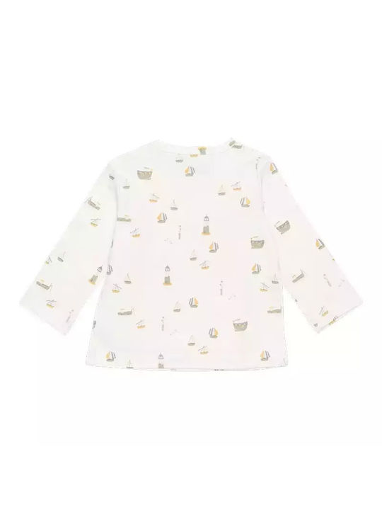 Little Dutch Kids Blouse Long Sleeve White. Sailors Bay