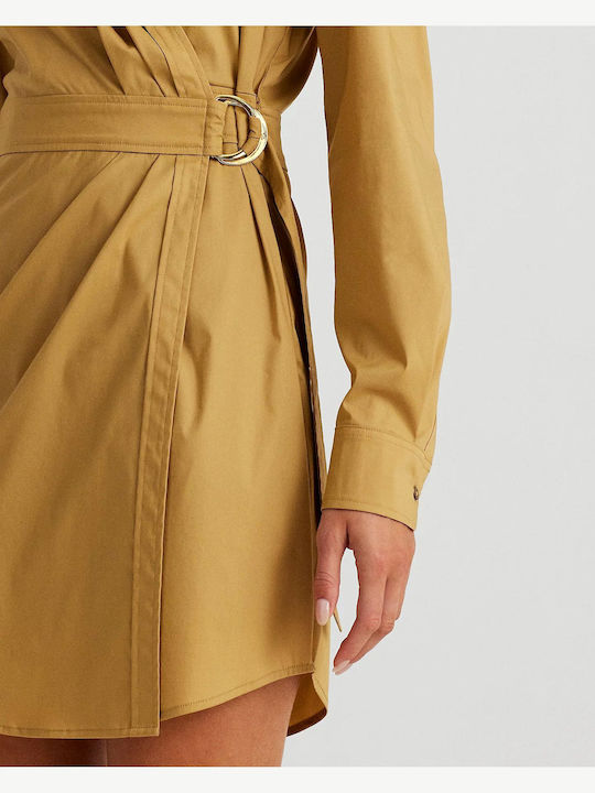 Mini Dress Wrap Burnished tan