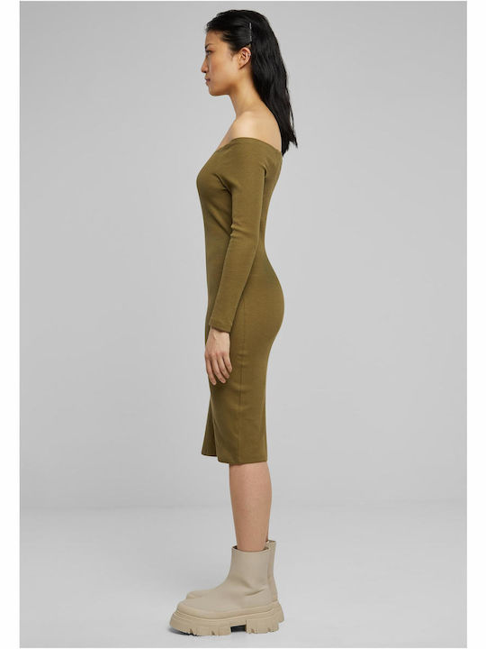 Urban Classics Mini Kleid Khaki