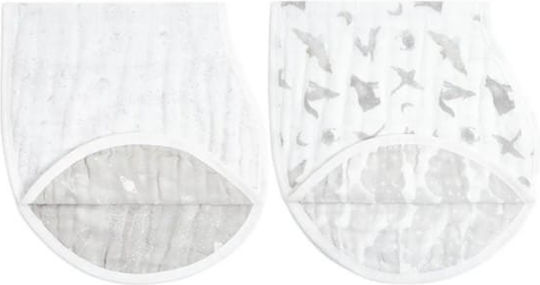 Aden + Anais Bib Fabric White 2pcs