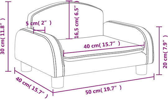 Sofa Braun 50x40x30cm 1Stück