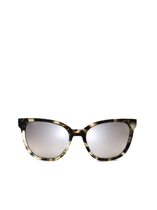 Bobbi Brown Sunglasses with Brown Tartaruga Plastic Frame and Silver Mirror Lens THE BARDOT-S BOANQ