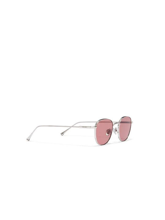 Taylor Morris Sunglasses with Silver Metal Frame and Pink Lens 320863622