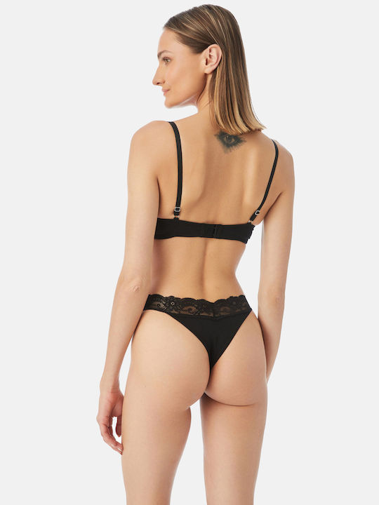 Minerva Fimelle Damen Slip Schwarz