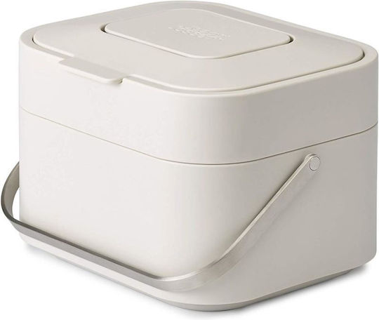Compact Coș de Gunoi din Oțel Inoxidabil Gri 4lt 1buc Compact Coș de Gunoi din Oțel Inoxidabil Gri 4lt 1buc