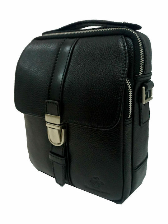 Piele Geantă pentru bărbați De umăr / tip crossbody Neagră