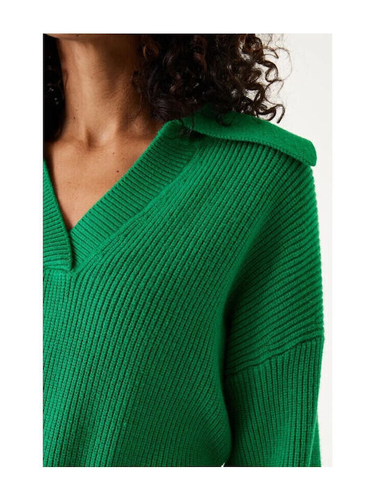 Damen Langarm Pullover Green