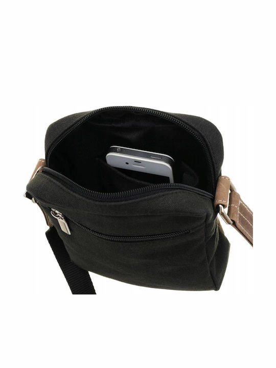 Piele Geantă pentru bărbați De umăr / tip crossbody Neagră