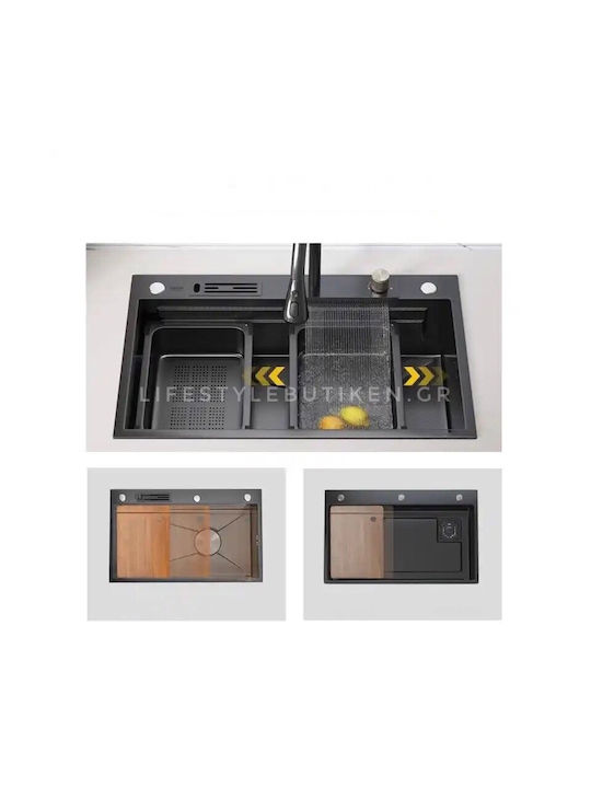 Naron Кораб Кухненски мивки Инокс М75xШ46см Gun Metal