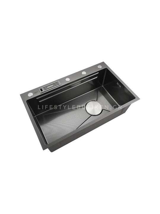 Naron Кораб Кухненски мивки Инокс М75xШ46см Gun Metal