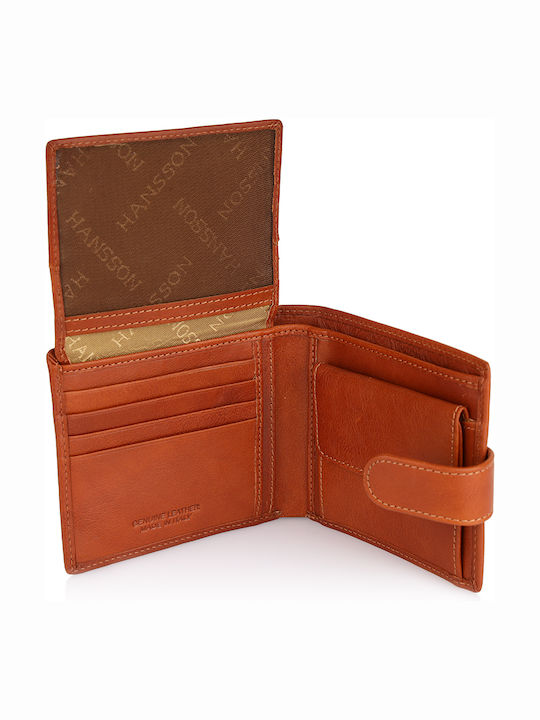 Leather Men's Wallet Classic Tabac Brown