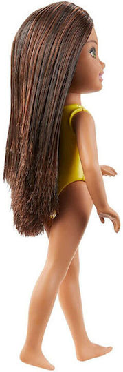 Barbie Club Chelsea Păpușă Chelsea Brunetă cu costum de baie cu ananas pentru 3++ Ani 14cm.