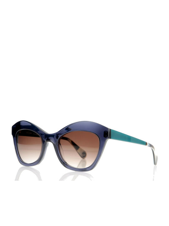 Woow Sunglasses with Blue Acetate Frame and Brown Gradient Lenses Super Hype 1 203