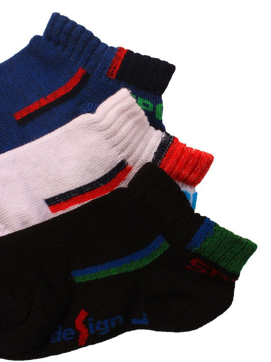 Design Letters Kids' Ankle Socks Multicolored 6 Pairs