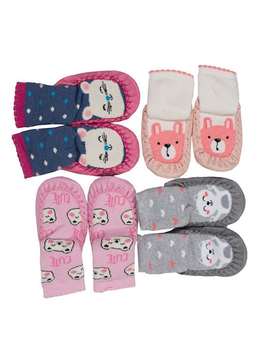 Miniworld Kinderstrümpfe Hausschuh-Socken Kniehohe Gray