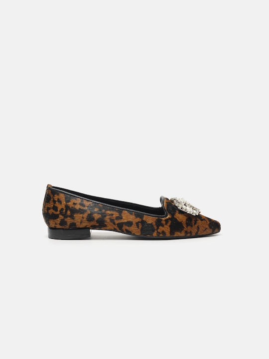 InShoes Δερμάτινες Γόβες Animal Print