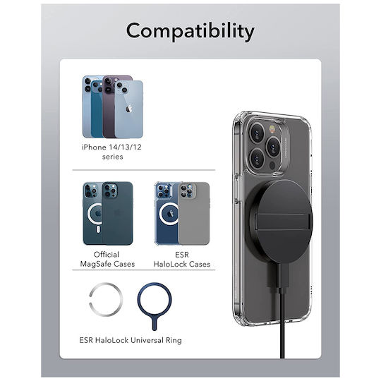 ESR Magsafe Charger Blacks (HaloLock MagSafe Kickstand Magnetic)