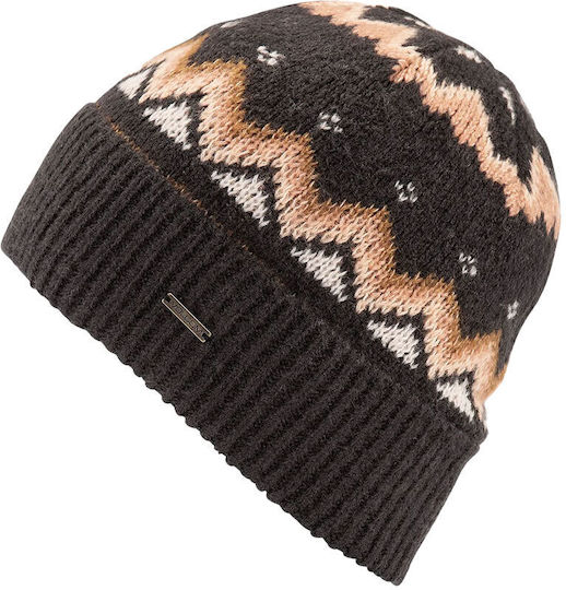 Beanie Unisex Σκούφος Πλεκτός σε Μαύρο χρώμα