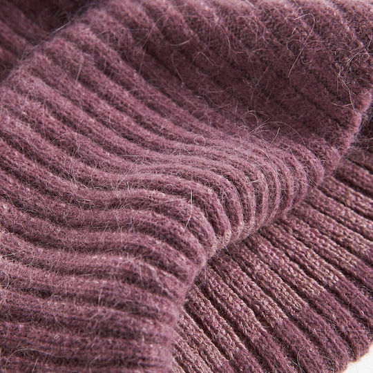 Beanie Frauen Beanie Gestrickt in Flieder Farbe 12-0356