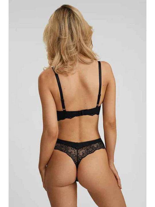 Black. Сутиен Избутване