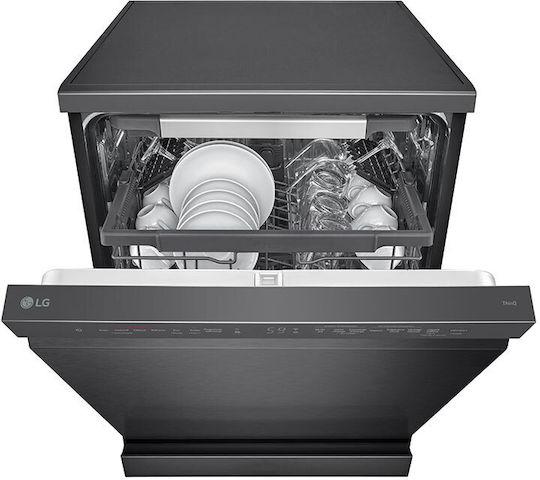 LG Mașină de spălat vase independentă cu Wi-Fi pentru 14 seturi de vase L60xÎ85cm Negru