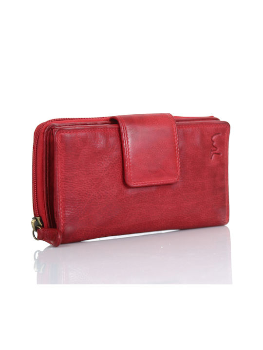 Trip Camel Wallet Genuine Vintage Soft Leather Wallet (500 Red)