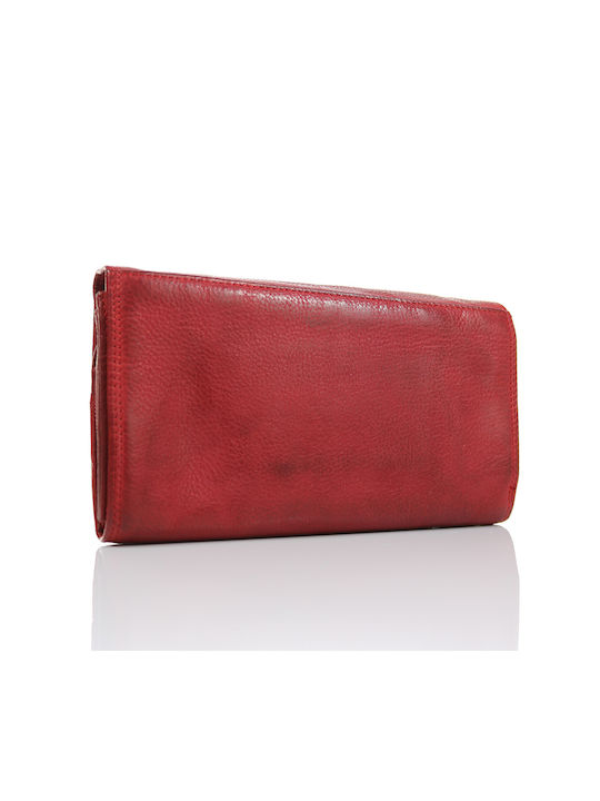 Trip Camel Wallet Genuine Vintage Soft Leather Wallet (515 Red)