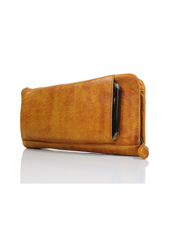 Trip Camel Wallet Made of Genuine Vintage Soft Leather (532Red)