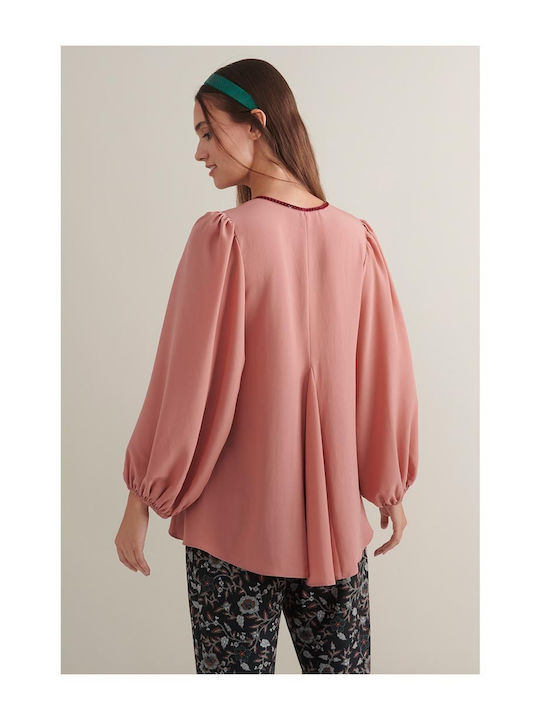 Damen Bluse Langärmelig Powder/Somone