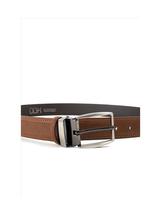 Zakro Collection Men's Leather Belt Tabac Brown