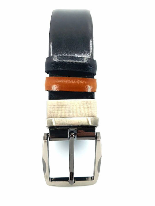 Men's Belt Leather Double Sided Black