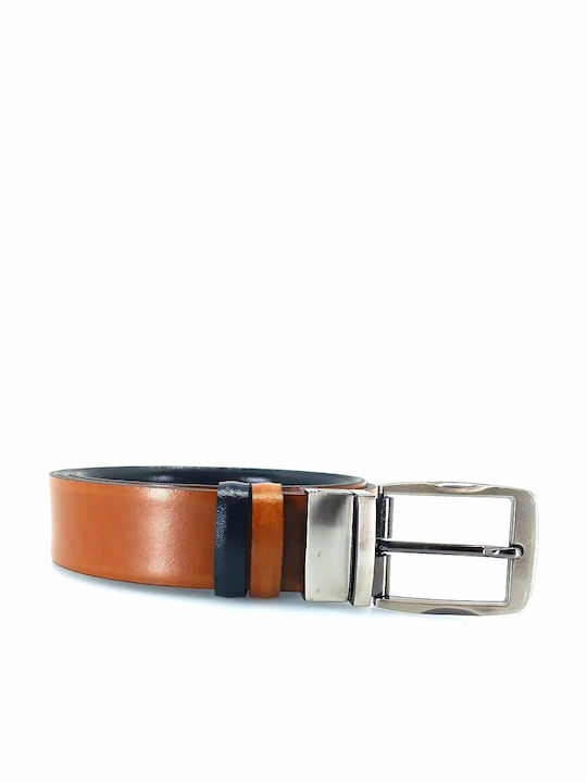 Men's Belt Leather Double Sided Black
