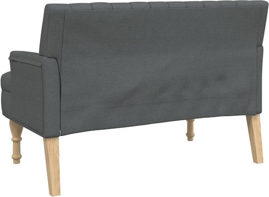 Canapea Cu Două Locuri Gri Închis Cu Perne Decorative 113x64.5x75.5cm
