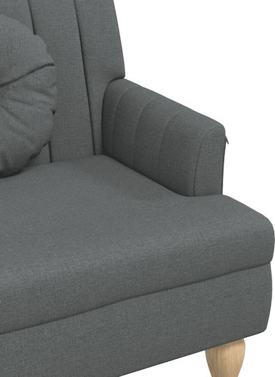 Canapea Cu Două Locuri Gri Închis Cu Perne Decorative 113x64.5x75.5cm